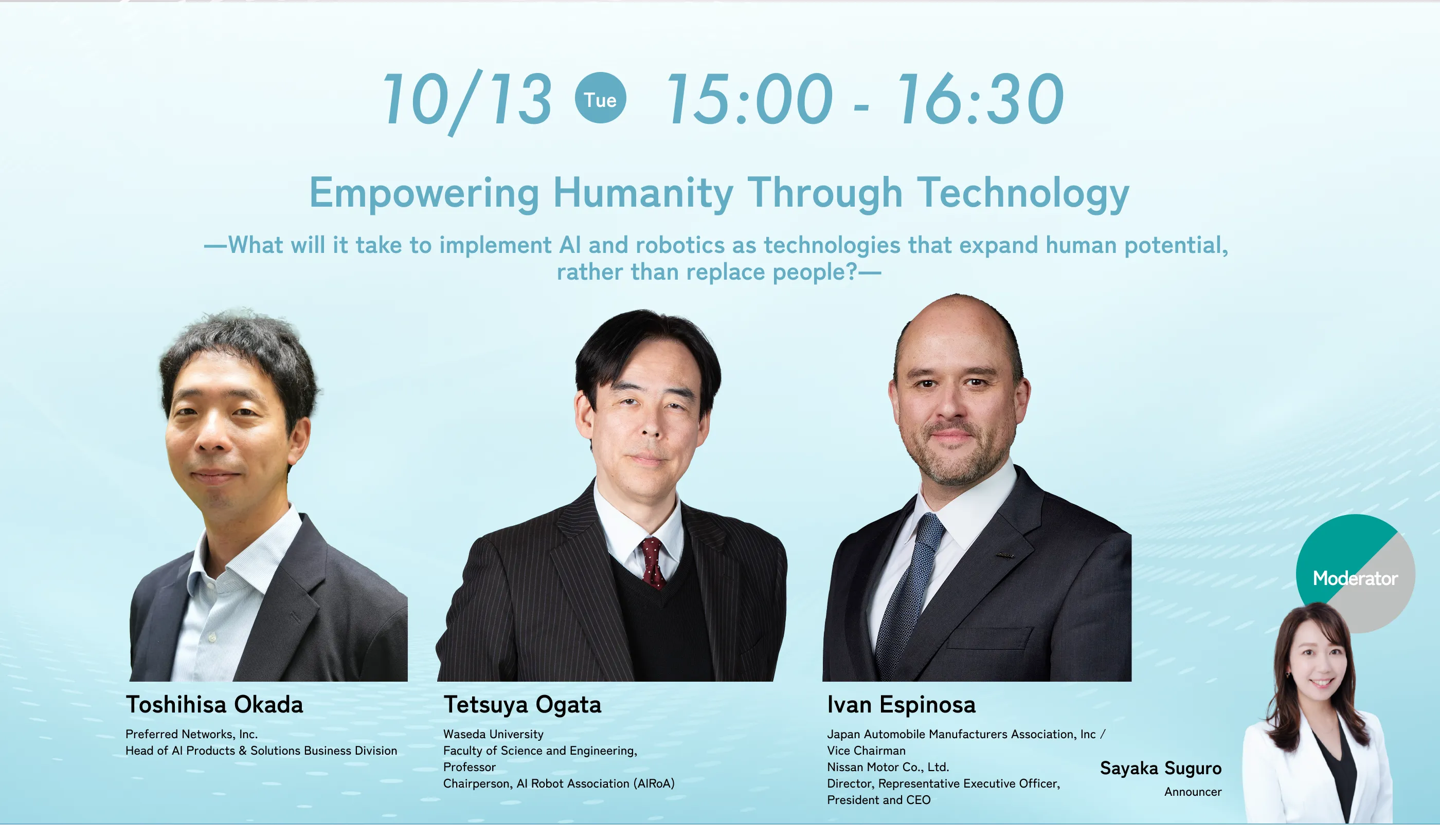 Technology That Lets People Be More Human How can we implement AI and robotics in society not as technology that replaces people, but as technology that expands human potential?